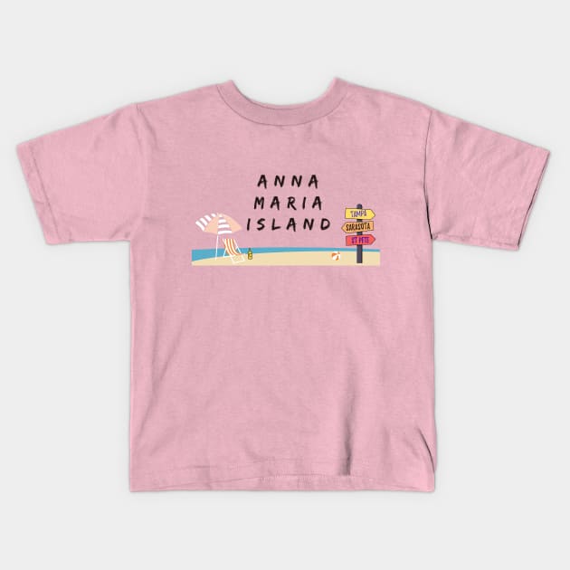 Anna Maria Island Kids T-Shirt by AllThingsTees